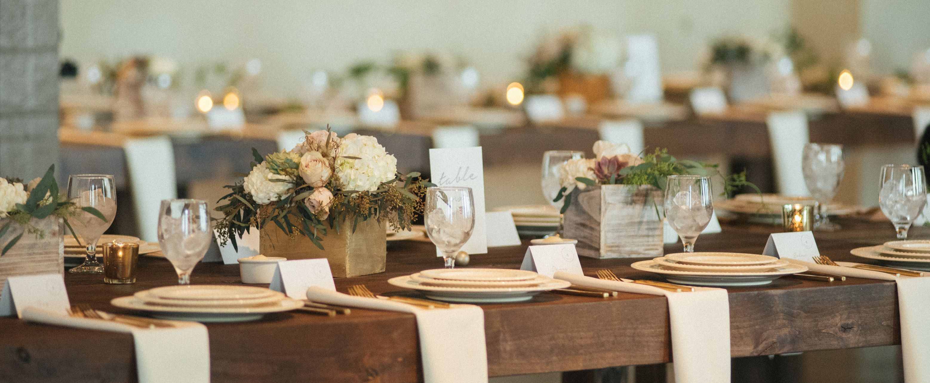 Beautiful wedding tablescape